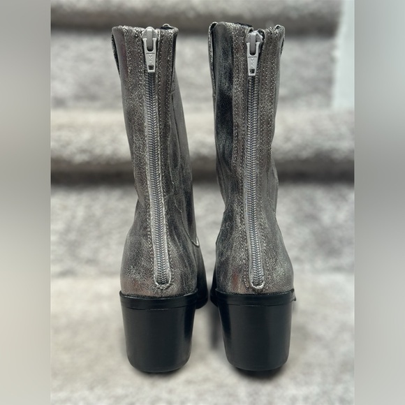 NEW Dolce Vita Imana Pointed Toe Mid-Calf Silver Cowboy Boots Women’s 6.5 - Picture 6 of 10